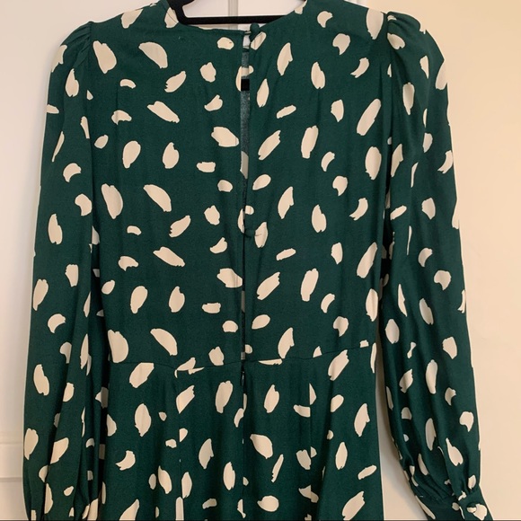 WORN ONCE Reformation Green Splatter Sigmund Dress - Picture 4 of 5